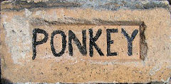 
'Ponkey' from Ponkey brickworks, Rhos, © Photo courtesy of 'Old Bricks'