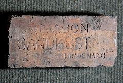 
'Ruabon Sandrust Trade Mark' from the Ruabon Brick and Terra Cotta Co Ltd, Denbighshire, © Photo courtesy of Frank Lawson