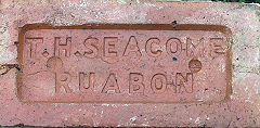 
'T H Seacome Ruabon' from Delph Brick and Fireclay Works, © Photo courtesy of 'Old Bricks'