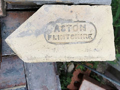 
'Aston Flintshire'' with a chisel end from Aston Hall brickworks, Buckley, Flintshire © Photo courtesy of Sam Burrows