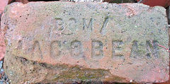 
'B C M Jacobean' for 'British Clay Manufacturers' from Buckley Junction brickworks, Flintshire, © Photo courtesy of Mike Shaw and 'Old bricks'