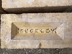 'Buckley' on the reverse of a 'Sandycroft' brick, Buckley, Flintshire, © Photo courtesy of Sylvia Platt