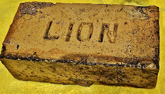 
'Lion' possibly from the Ruby brickworks, Ross Campbell found a lot around the site, © Photo courtesy of Ross Campbell