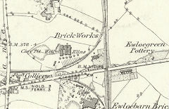 
Ewloe Wood brickworks, 1869 © Crown Copyright reserved