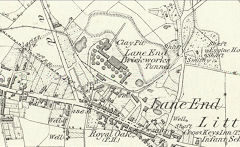 
Lane End brickworks, Buckley, 1869, © Crown Copyright reserved