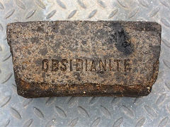 
'Obsidianite' from Charles Davison & Co Ltd Buckley, Flint<br> © Photo courtesy of Edith and Drew Stewart