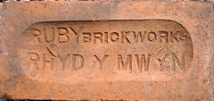 
'Ruby Brickworks Rhyd y Mywn' from the Ruby brickworks, © Photo courtesy of 'Old Bricks'