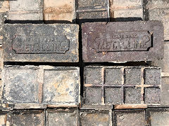 
'Trade Mark Metalline' pavers from Buckley Brick & Tile Co Ltd, © Photo courtesy of Perter Borgs found at Abbey Hey, Saughall.