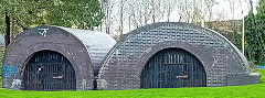 Restored Pyrite kilns on Spike Island. Widnes, built from 'Obsidianite' acid-proof materials<br> © Photo courtesy of JohnJ