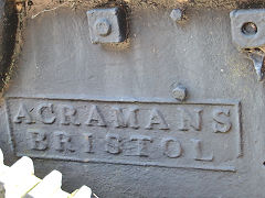 
'Acramans Bristol' on the canalside crane, Limpley Stoke, Somerset, March 2022