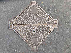 
'Broads FOUL Silent Knight', 'FOUL' for sewerage on the 70C pattern, found in Newport