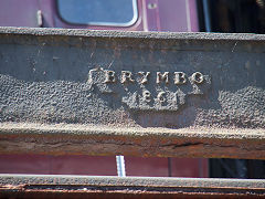 
'Brymbo 1861' on a cast-iron girder at Bridgnorth coal drops, June 2021