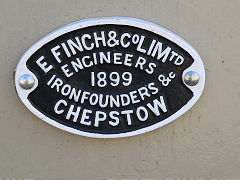 
'E Finch & Co Limtd Engineers & Ironfounders Chepstow 1899' on Parkend footbridge, Forest of Dean