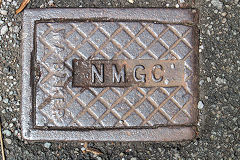 
'NMGC W A Baker' valve cover, cast by W A Baker of Newport for Newport (Mon) Gas Co., Risca, Auguast 2020
