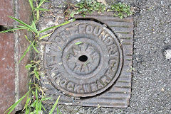 
'Newport Foundry Co Rock Wharf Water Tap' cover, Newport Foundry Co was off Mill Parade,  © Photo courtesy of John Gale