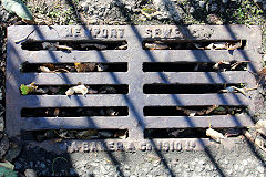 
'Newport Sewers W A Baker & Co 1910 Ld', Newport, October 2020