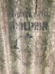 
'Pontnewynydd Dolphin Galvanised ??' corrugated iron sheet, © Photo courtesy of Gwyn Jenkins