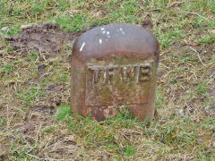 
'TFWB' pipeline marker, found at Abercynon, March 2013