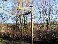 
'No Through Road', Combe Hay SCC fingerpost, Combe Hay, Somerset, March 2022