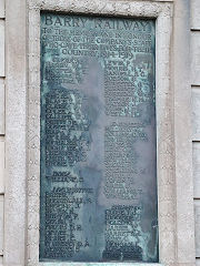 Barry Dock offices rememberance plaque, May 2025