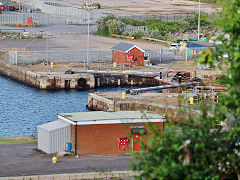 Barry Dock outer lock gates, May 2025