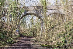 
Long Wood viaduct, Cardiff Railway near Coryton, March 2015