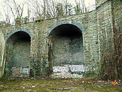 
Tinplate Works retaining arches in the CR embankment © Photo courtesy of Ceri Jones