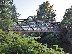 
Melingriffith tramway ironbridge from the North riverbank, July 2024