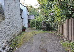 
Canalside Cottage, Tongwynlais, the canal ran behind the fence on the right, July 2024