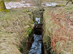 
Pont-y-dderwen water channels, Cefn Glas, March 2013