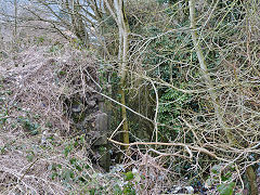 
The top lock, lock-uchaf 14-15, full of rubbish, Abercynon, March 2013