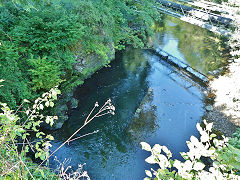 
Original bridge foundations, Quakers Yard, September 2012