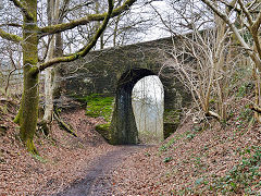 
The Merthyr Tramroad (or Pen-y-darren Tramroad) at Pont-y-gwaith Lane, March 2013