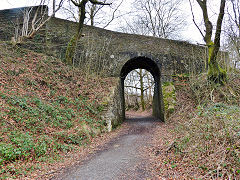 
The Merthyr Tramroad (or Pen-y-darren Tramroad) at Pont-y-gwaith Lane, March 2013