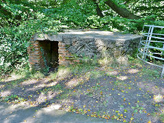 
WW2 pillbox overlooking the River Taff, Pont-y-gwaith, September 2012