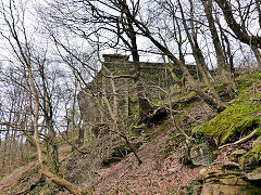 
The GWR/RR Merthyr viaduct abutments, Edwardsville, March 2013