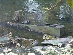 
Some unusual ironwork under the TVR Brunel viaduct, Edwardsville, September 2012