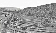 
Face workings at Buxton Quarry