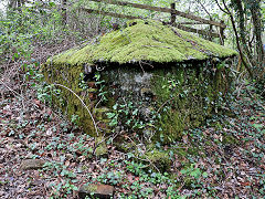 
Graig Colliery block beside tramway, Foundry Town, Aberdare, April 2025