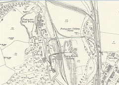 
Blaina (Pantyffynnon) Colliery and Pontyclerc brickworks, Pantyffynnon, 1913, © Crown Copyright reserved