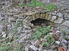 
Remains of one of the coke oven, Stepaside Ironworks, Saundersfoot, September 2021
