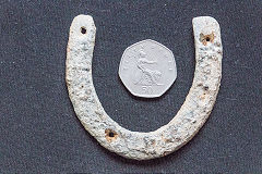 
A tiny horseshoe found in Level Fawr, December 2016