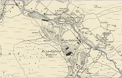 
Bryn Eglwys Quarry, 1887, © Crown Copyright reserved