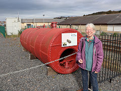 
Tanyrallt lead mine boiler at the VoR station, Aberystwyth, October 2024