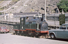 
'Princess' at the future site of the FR station, Blaenau Festiniog, August 1969