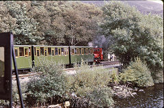 
Train at Lakeside, Llanberis Lake Railway, October 1974