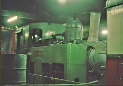 
No 5 'Moel Siabod' on SMR shed, Llanberis, October 1974