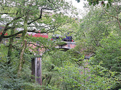 
'Talyllyn' crossing Dolgoch Viaduct, Talyllyn Railway, October 2024