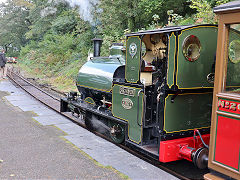 
'3 Sir Hadyn' at Nant Gwernol Station, Talyllyn Railway, October 2024