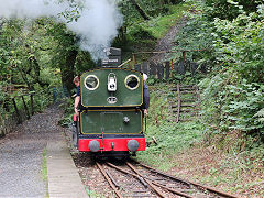 
'3 Sir Hadyn' at Nant Gwernol Station, Talyllyn Railway, October 2024